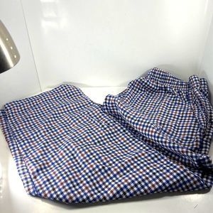 Seventh Avenue Mens checkered  pajama flannel  bottoms size XL BLUE BROWN & BLK